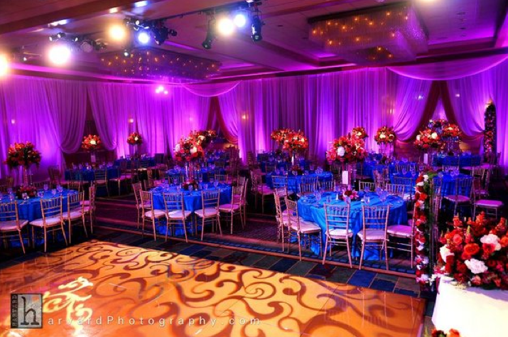 Wedding Decor Pink Purple Orange Blue Lighting 2 blue lighting for wedding